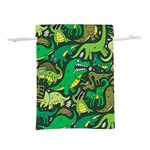 Dino Kawaii Lightweight Drawstring Pouch (L) Back