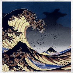 The Great Wave Off Kanagawa Japanese Waves Canvas 20  X 20  by Vaneshop