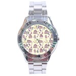 Beautiful Beauty Cartoon Cat Stainless Steel Analogue Watch Front