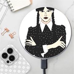 Wednesday Addams Wireless Fast Charger(white) by Fundigitalart234