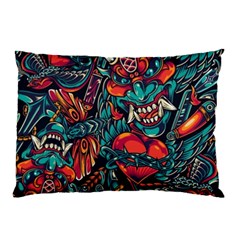 Japanese Graffiti Pillow Case (two Sides) by Cowasu