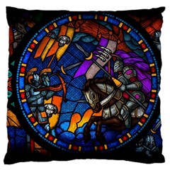 The Game Monster Stained Glass Standard Premium Plush Fleece Cushion Case (one Side) by Cowasu