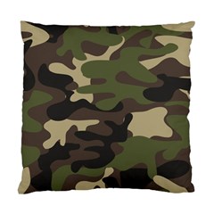 Texture Military Camouflage Repeats Seamless Army Green Hunting Standard Cushion Case (two Sides) by Cowasu