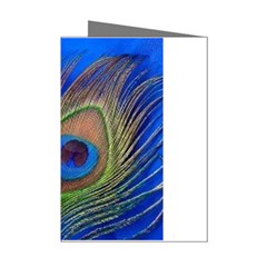 Blue Peacock Feather Mini Greeting Cards (pkg Of 8) by Amaryn4rt