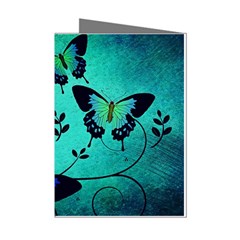 Texture Butterflies Background Mini Greeting Cards (pkg Of 8) by Amaryn4rt