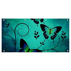 Texture Butterflies Background Banner And Sign 8  X 4  by Amaryn4rt