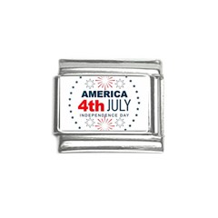 Independence Day Usa Italian Charm (9mm) by Ravend