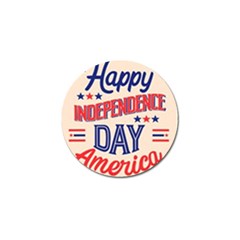 Usa Happy Independence Day Golf Ball Marker by Ravend