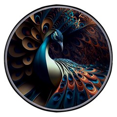 Colorful Peacock Bird Feathers Wireless Fast Charger(black) by Vaneshop