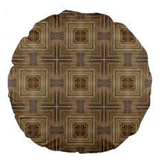 Abstract Wood Design Floor Texture Large 18  Premium Round Cushions by Celenk