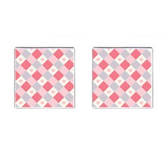 Cute-kawaii-patches-seamless-pattern Cufflinks (square) by uniart180623