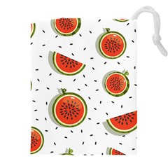 Seamless-background-pattern-with-watermelon-slices Drawstring Pouch (4xl) by uniart180623