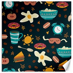 Seamless-pattern-with-breakfast-symbols-morning-coffee Canvas 20  X 20  by uniart180623