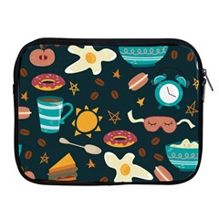 Seamless-pattern-with-breakfast-symbols-morning-coffee Apple Ipad 2/3/4 Zipper Cases by uniart180623