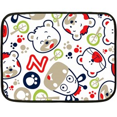 Animals-pattern Fleece Blanket (mini) by uniart180623