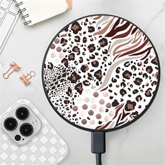 Mix-animal-skin-prints-seamless-pattern-vector Wireless Fast Charger(black) by uniart180623