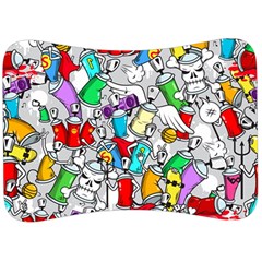 Graffiti-characters-seamless-pattern Velour Seat Head Rest Cushion by uniart180623