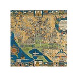 Vintatge Map Of Washington Dc Square Satin Scarf (30  x 30 ) Front