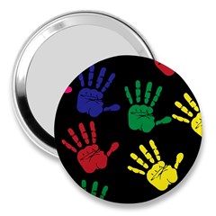 Handprints-hand-print-colourful 3  Handbag Mirrors by uniart180623