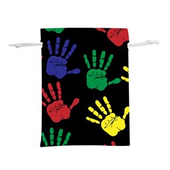 Handprints-hand-print-colourful Lightweight Drawstring Pouch (s) by uniart180623