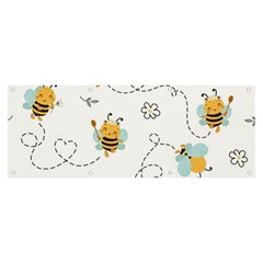 Bee Art Pattern Design Wallpaper Background Print Banner And Sign 8  X 3  by uniart180623