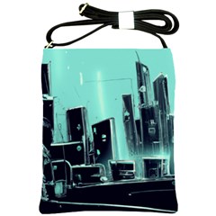 Buildings City Urban Destruction Background Shoulder Sling Bag by uniart180623