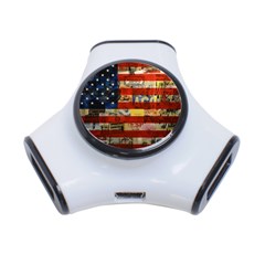 Usa Flag United States 3-port Usb Hub by uniart180623