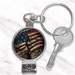 Flag Usa American Flag Nail Clippers Key Chain Front