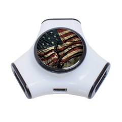 Flag Usa American Flag 3-port Usb Hub by uniart180623