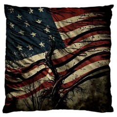 Flag Usa American Flag Large Cushion Case (two Sides) by uniart180623