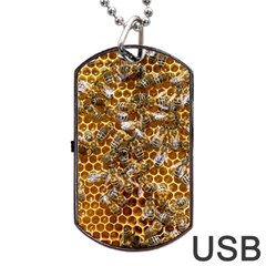 Honey Bee Bees Insect Dog Tag Usb Flash (one Side) by Ravend