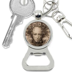 Cyborg Robot Future Drawing Poster Bottle Opener Key Chain by Ravend