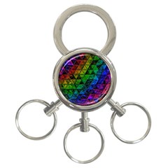 Pride Glass 3-ring Key Chain