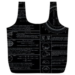 Black Background With Text Overlay Mathematics Trigonometry Full Print Recycle Bag (xxxl) by uniart180623