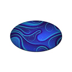 Spiral Shape Blue Abstract Sticker Oval (100 Pack) by uniart180623