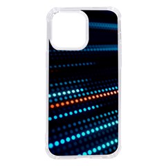 Orange Blue Dot Dots Lines Abstract Digital Art Iphone 14 Pro Max Tpu Uv Print Case by uniart180623