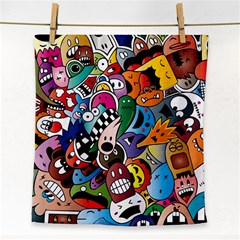 Cartoon Explosion Cartoon Characters Funny Face Towel by uniart180623