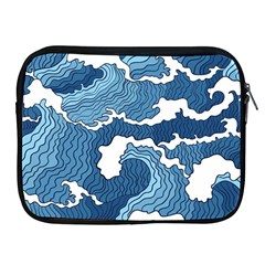 Waves Aesthetics Illustration Japanese Apple Ipad 2/3/4 Zipper Cases by uniart180623