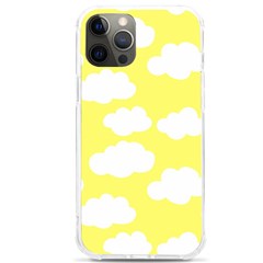 Cute Yellow White Clouds Iphone 12 Pro Max Tpu Uv Print Case by ConteMonfrey