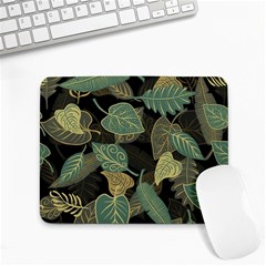 Autumn Fallen Leaves Dried Leaves Small Mousepad by Simbadda