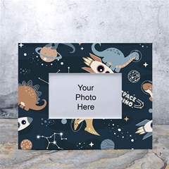 Space Theme Art Pattern Design Wallpaper White Tabletop Photo Frame 4 x6  by Simbadda