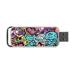 Zombie Heads Pattern Portable Usb Flash (one Side) by Simbadda