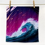 Tsunami Waves Ocean Sea Nautical Nature Water Unique Face Towel Front