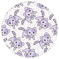 Cats Pattern Design Round Trivet by Simbadda