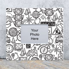 Navigation-seamless-pattern White Wall Photo Frame 5  X 7  by Simbadda