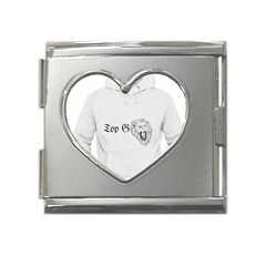 (2) Mega Link Heart Italian Charm (18mm) by Alldesigners