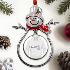 (2)dx Hoodie  Metal Snowman Ornament by Alldesigners