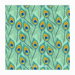 Lovely Peacock Feather Pattern With Flat Design Medium Glasses Cloth by Simbadda