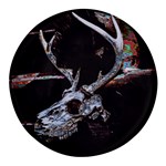 Deer Skull Round Glass Fridge Magnet (4 pack) Front