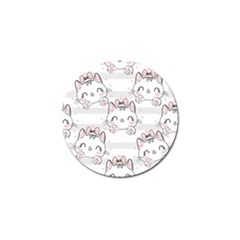 Cat-with-bow-pattern Golf Ball Marker (10 Pack) by Simbadda